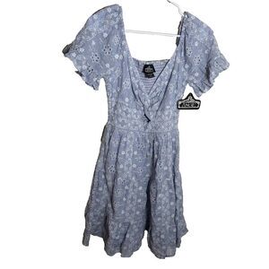 Angie Dress Women's Small Floral V-Neck Short Sleeve Summer Boho Cottage NWT